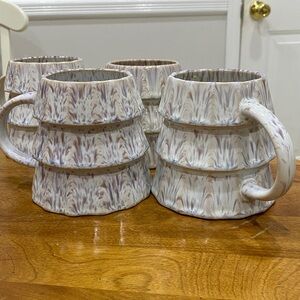 NWT.  Set of 4, Merry and Bright, 16oz., stoneware, mugs.